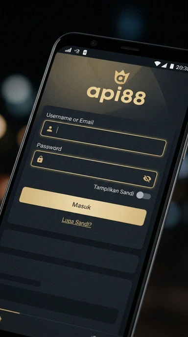 Tampilan halaman login api88