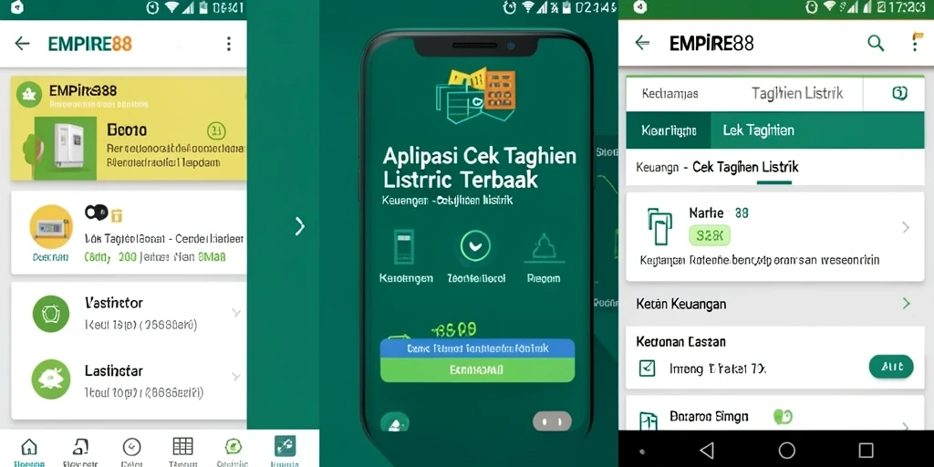 Antarmuka EMPIRE88 menampilkan informasi tagihan listrik dengan jelas.