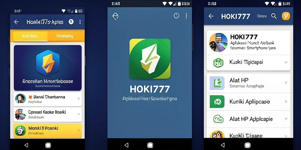 Tampilan antarmuka HOKI777 yang modern dan fungsional untuk Kunci Aplikasi.