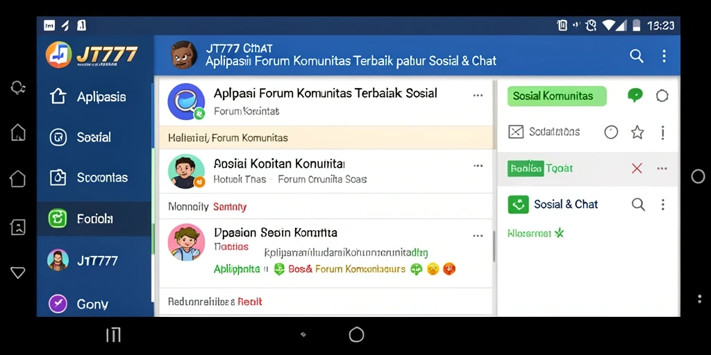 Antarmuka aplikasi JT777 menampilkan berbagai fungsi Forum Komunitas yang menarik.