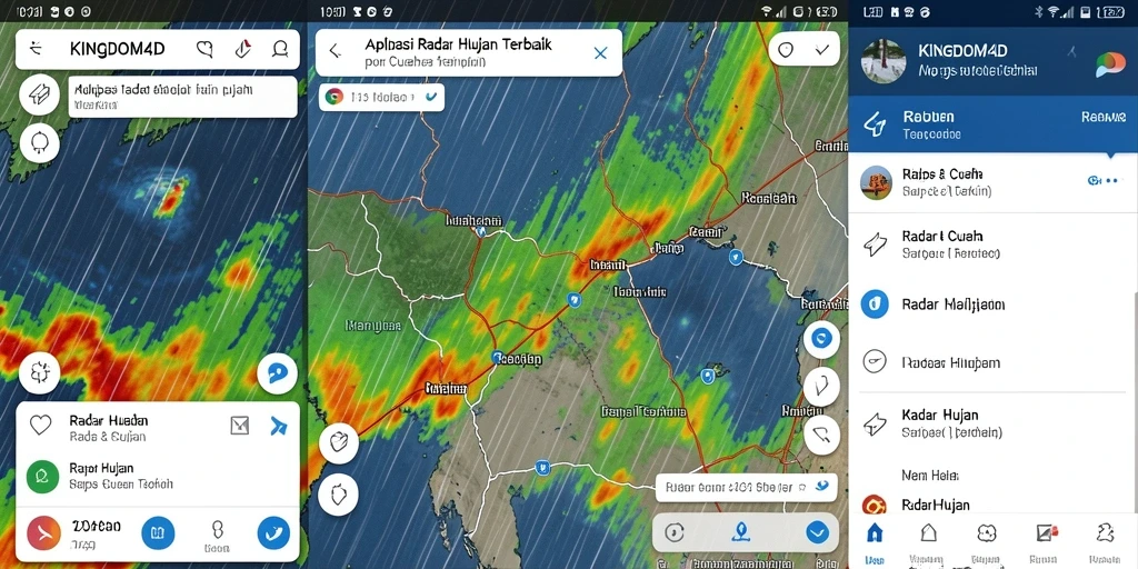 Tampilan antarmuka KINGDOM4D yang menunjukkan radar hujan dengan jelas.
