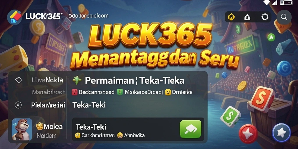 Tampilan antarmuka permainan Teka-Teki LUCK365 yang menarik dan intuitif.