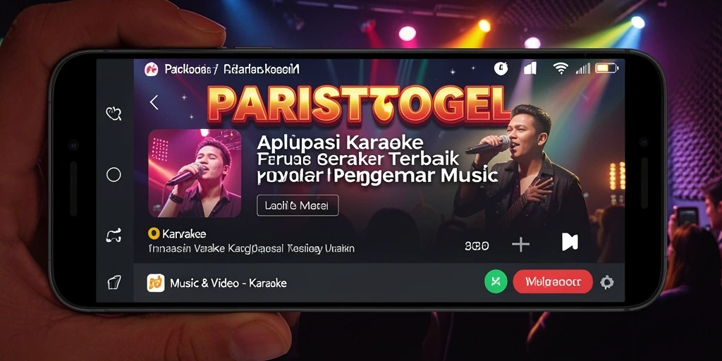 Antarmuka aplikasi Karaoke PARISTOGEL yang user-friendly dan menarik.
