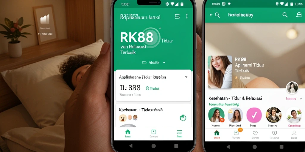Antarmuka aplikasi RK88 yang sederhana dan bersih untuk tidur lebih baik.